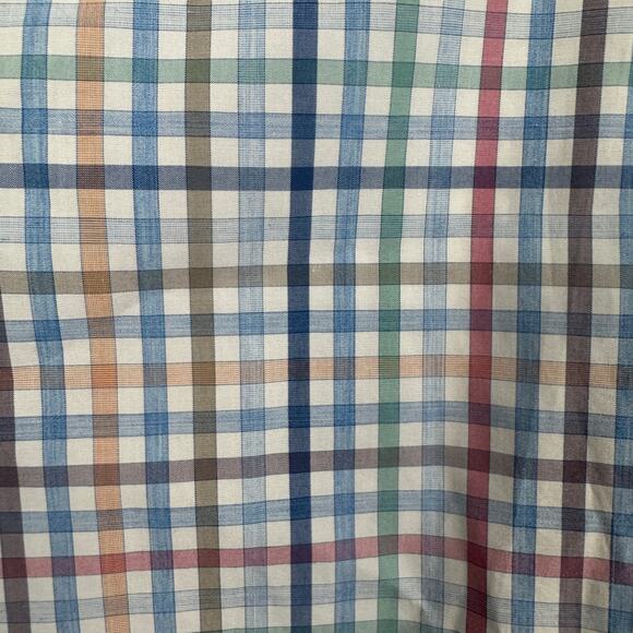 Men's Johnnie-O French Blue Plaid Long Sleeve Button Up Casual Shirt sz Medium - Picture 3 of 6